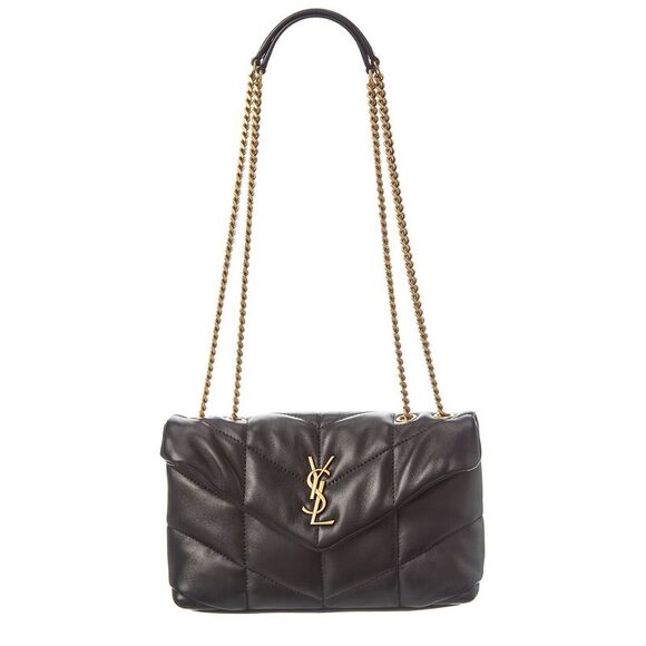 Saint Laurent Toy Puffer Leather Shoulder Bag, Black - Picture 1 of 5